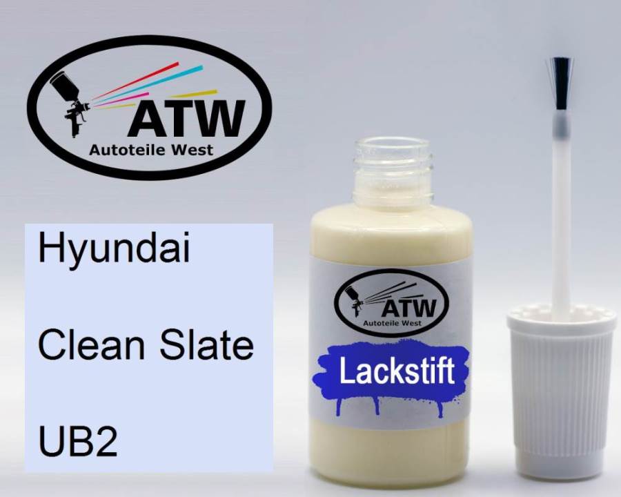 Hyundai, Clean Slate, UB2: 20ml Lackstift, von ATW Autoteile West.